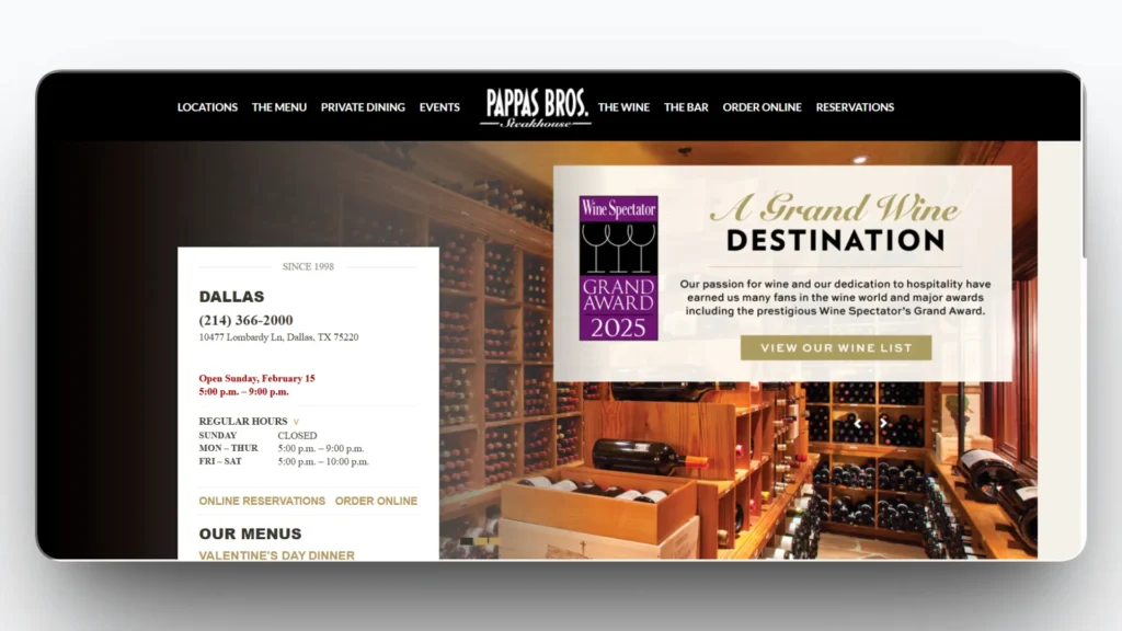 Pappas Bros Steakhouse Dallas